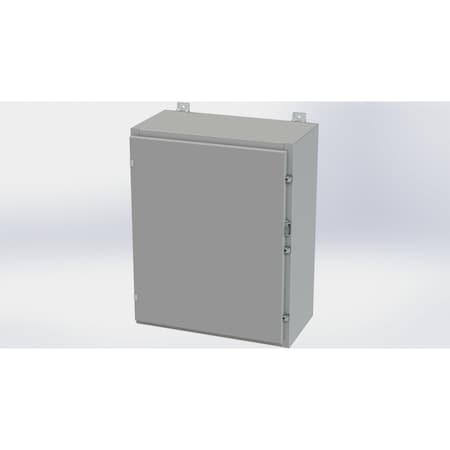 Saginaw Control & Engineering Clamps with Padlock Hasp Electrical Enclosures, 30 in H, 12 in D, 24 in W, NEMA 4, Carbon Steel SCE-30H2412LP